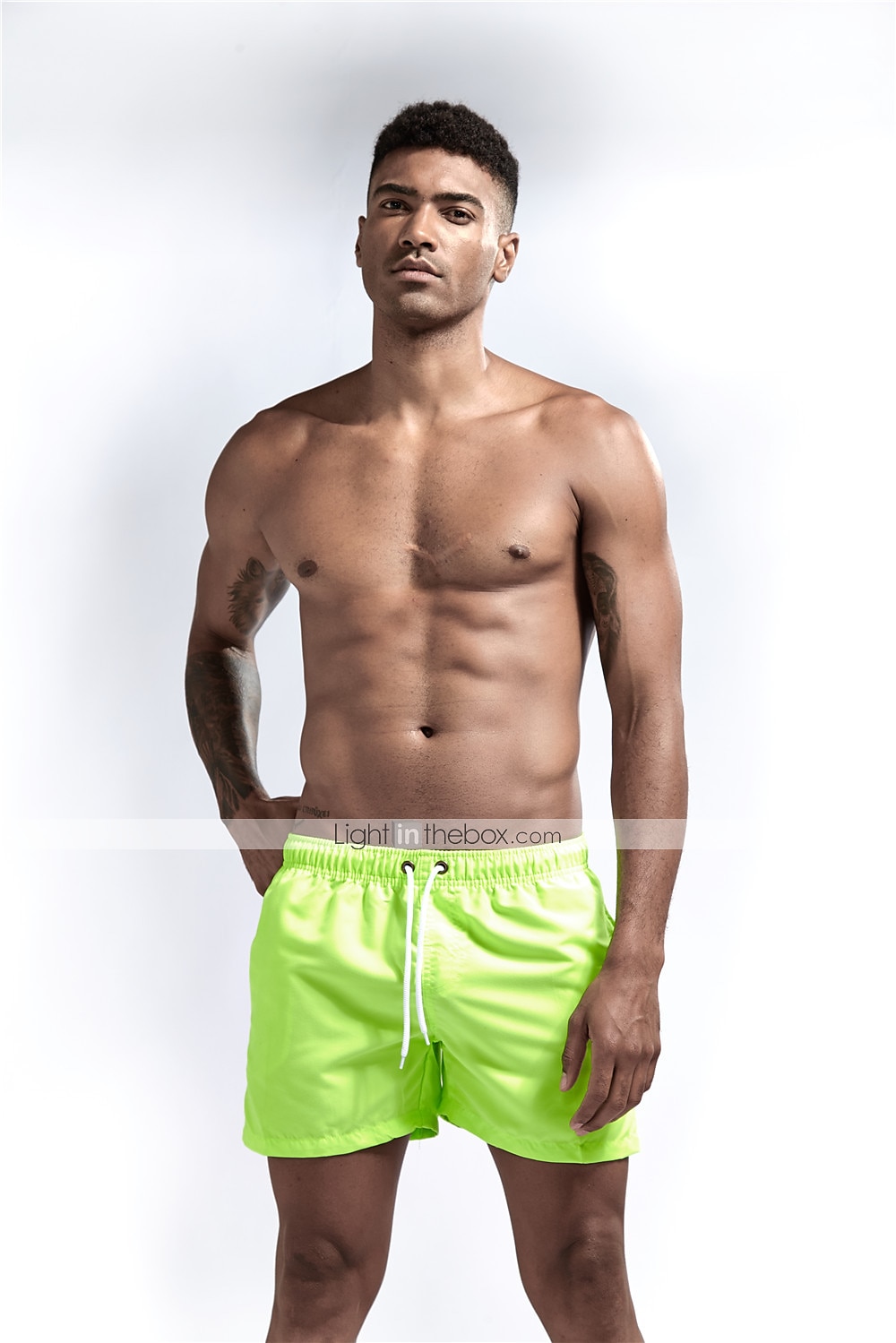 Men's Swim Shorts Swim Trunks Quick Dry Board Shorts Bathing Suit  Breathable Drawstring With Pockets - Swimming Surfing Beach Water Sports  Solid Colored Spring Summer 2024 - $10.99