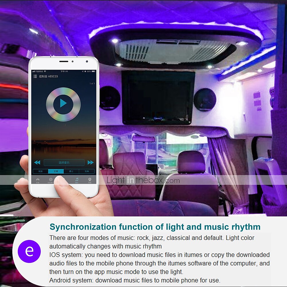 شريط إضاءة LED ذكي يعمل بالواي فاي مقاس 15 مترًا وبسعة 49 قدمًا يعمل مع إضاءة خلفية تلفزيون أليكسا جوجل ومزامنة الموسيقى 2835 RGB SMD IR 24 مفتاح تحكم مع مجموعة محول 12 فولت 3A 2025 - $43.99 –P6