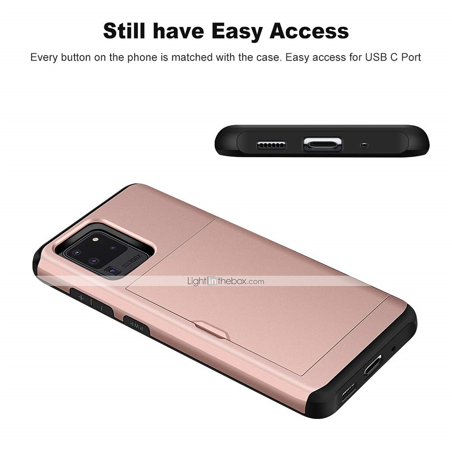 Phone Case For Samsung Galaxy S24 S23 S21 S20 Plus Ultra Note 20 10 S25 Ultra Back Cover Bumper Frame Four Corners Drop Resistance With Card Holder Armor TPU 2025 - $12.99 –P5
