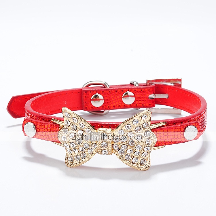 Gatto Cane Collari Ajustável / Retrattile Strass Fiocco del 2025 a $10.99 –P6