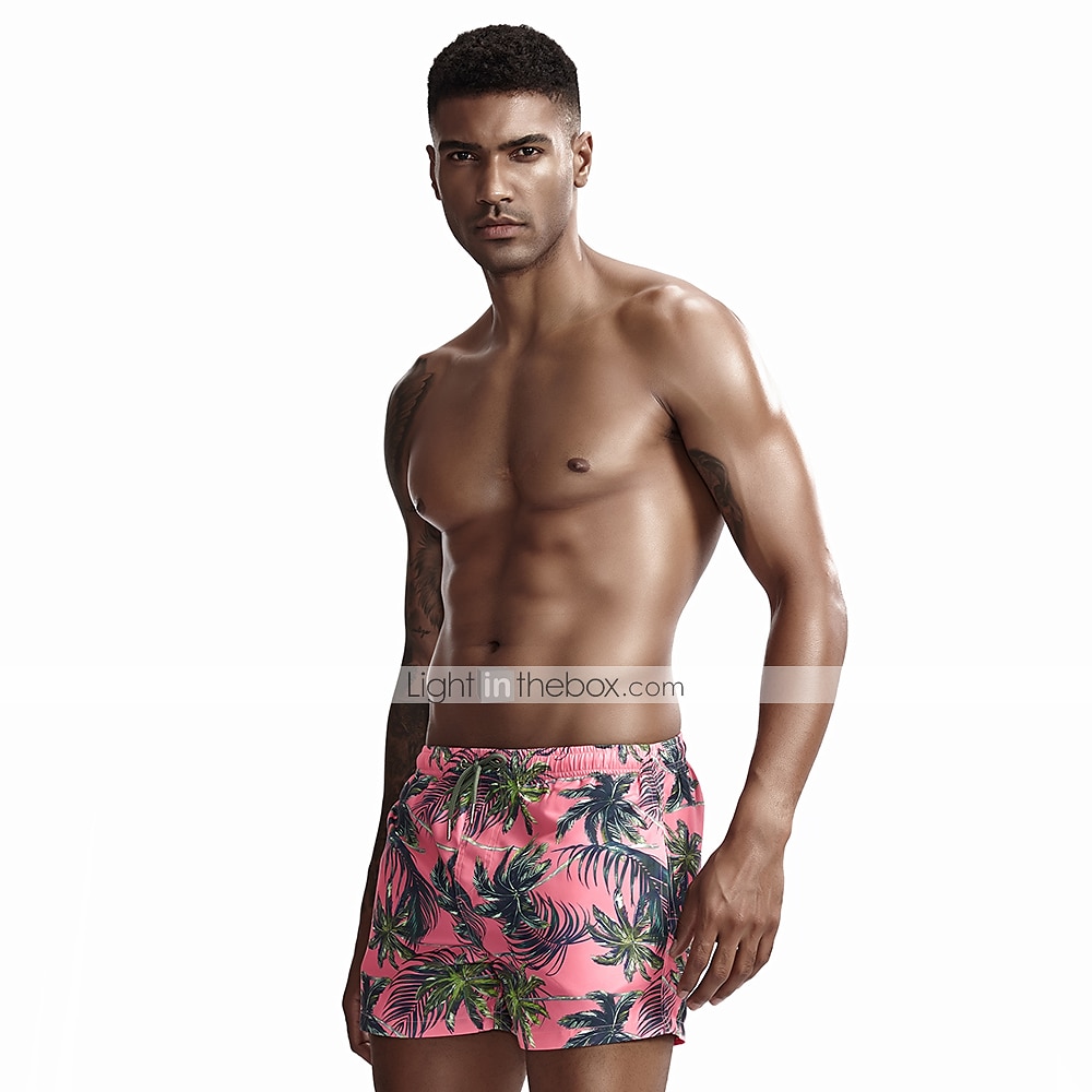 SEOBEAN® Herren Bademode Surfshorts Badehose Schwimmshorts kurz Rasche Trocknung Surfshorts Badeanzug Mit Taschen Kordelzug Schwimmen Surfen Strand Wassersport Bedruckt Frühling Sommer 2025 - $18.99 –P4