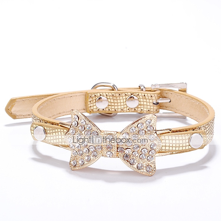 Gatto Cane Collari Ajustável / Retrattile Strass Fiocco del 2025 a $10.99 –P8