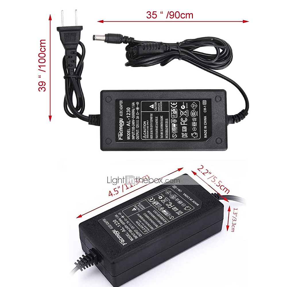 DC 12V 3A Power Adapter 36W AC100-240V to DC12V Transformers Switching Power Supply for LCD Monitor Wireless Router CCTV Cameras 2025 - $17.49 –P4