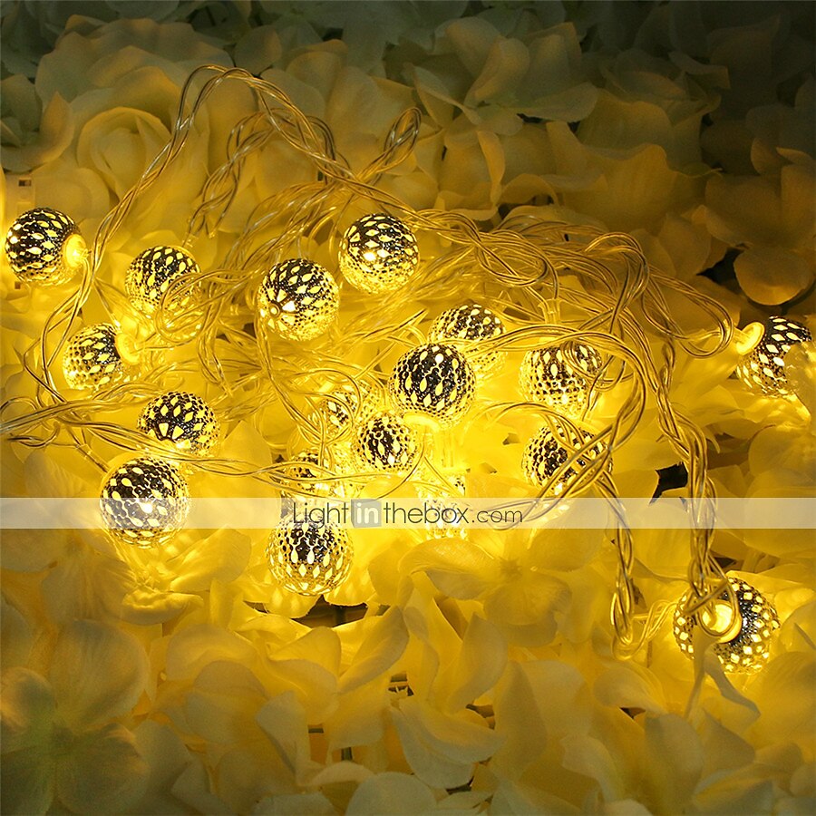 ramadan eid luci led marocchine luci della stringa della sfera 5m-40led fata ghirlanda rame patio stringa di luce globo fata lanterna di natale per la festa di nozze decorazione della casa usb o del 2025 a $24.99 –P6
