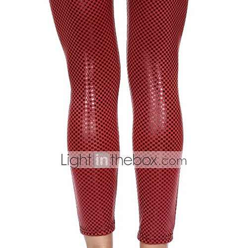 Dance Costumes Pants Pattern / Print Plaid 3/4 hidden Zipper Women's Performance Theme Party High PU 2025 - $15.99 –P2