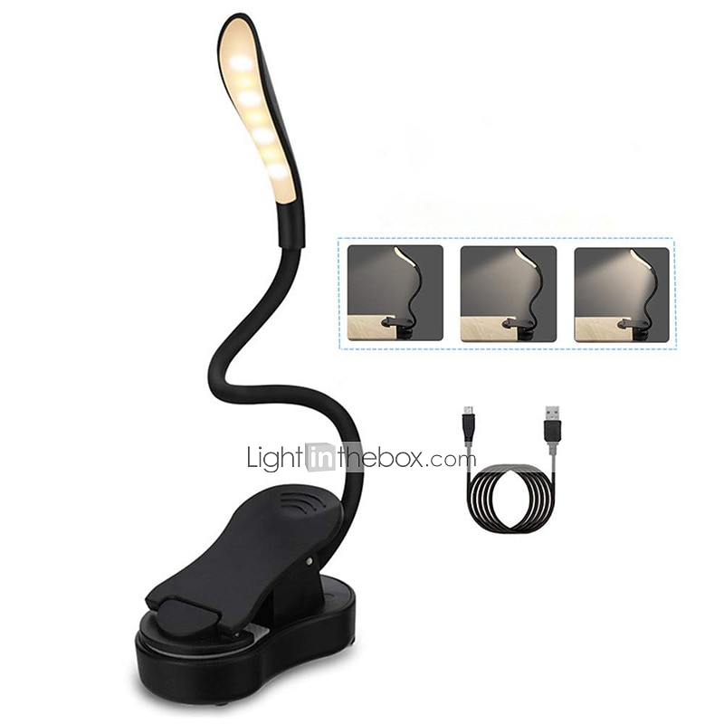 Lampe de lecture Rechargeable / Protection des Yeux / Intensité Réglable Moderne contemporain Batterie Li intégrée Pour Bureau / Bureau de maison / Bureau ABS DC 5V Blanche / Noir de 2025 ? $22.99 –P1