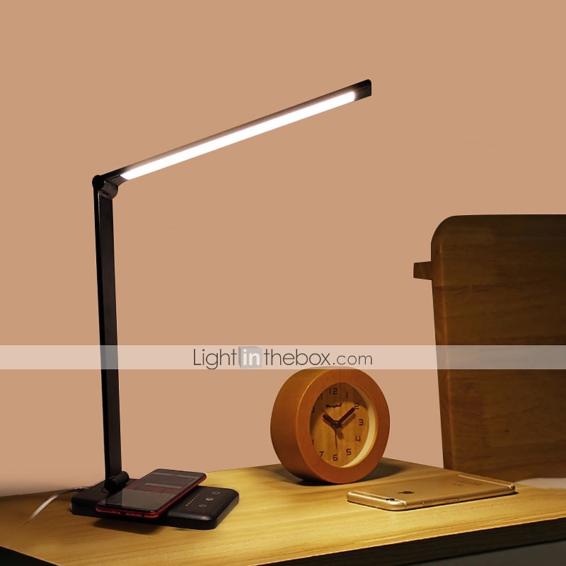 lampă de birou cu led usb protecție ochilor telefon mobil încărcător fără fir port de încărcare cameră de studiu birou dc 5v 5 oprire reglare luminozitate 2025 - $69.99 –P2