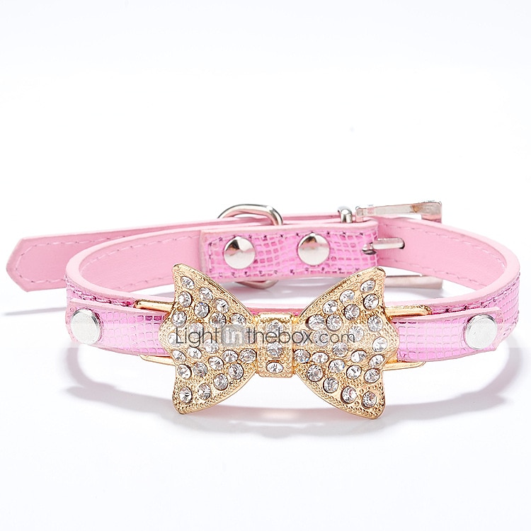 Gatto Cane Collari Ajustável / Retrattile Strass Fiocco del 2025 a $10.99 –P9