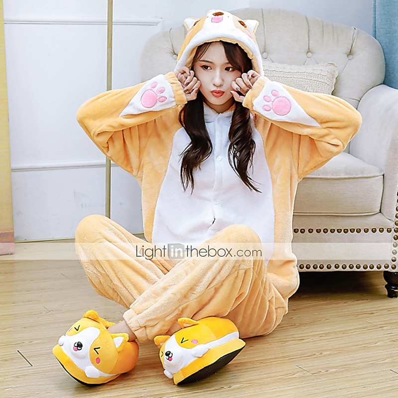 Kigurumi-pyjama Hieno puku Onesie-asu Eläin Koira Cartoon One Piece Muut Cosplay Lämmin Hauska puku Mukava Aikuisten Sukupuolineutraali Miehet ja naiset Pojat ja tytöt Halloween Karnevaali Juhla 2026 - $51.99 –P2