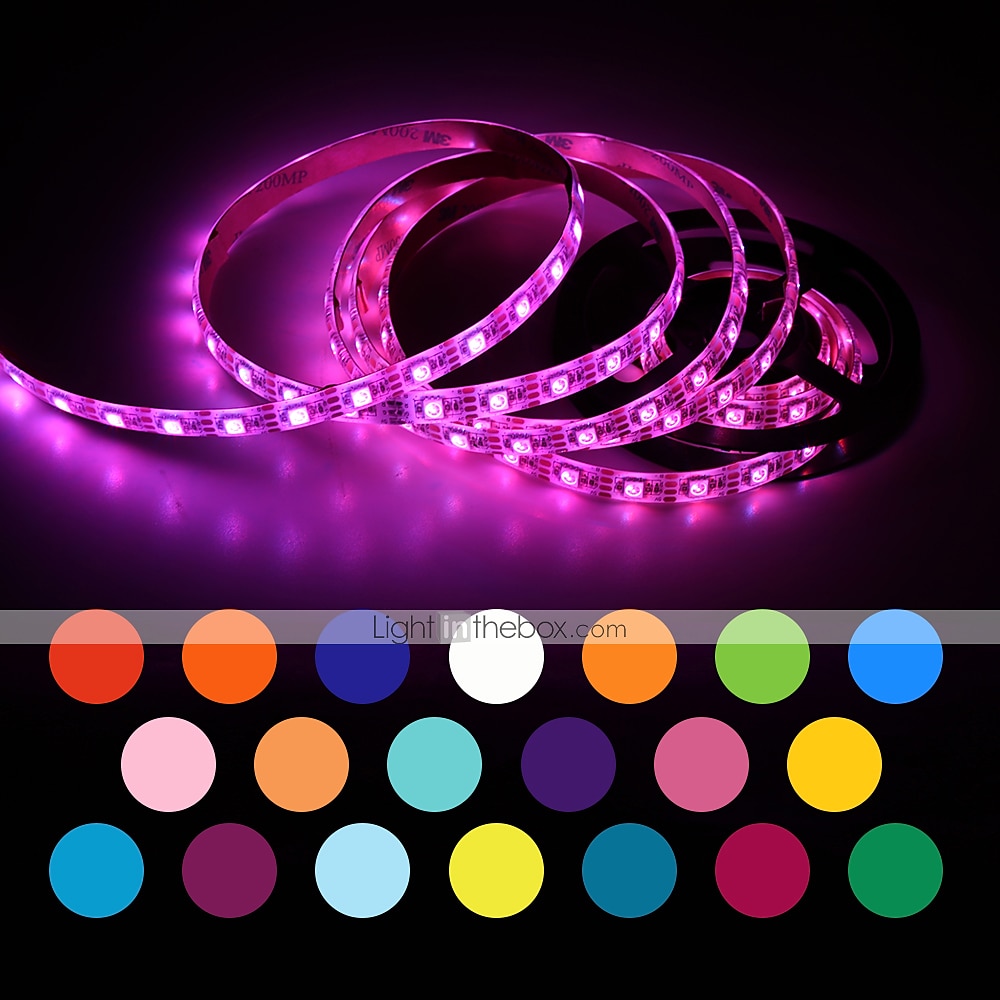 App Intelligent Control Bluetooth Mesh Smart Led Lights Strip 1M 2M 3M 4M 5M 5050 RGB SMD 30 LEDs Per Meters with IR 24 Key Controller USB Port DC5V 2025 - $10.49 –P8