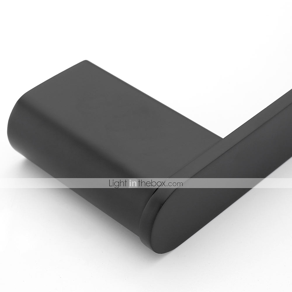 toalettpapirholder nytt design rustfritt stål malte overflater baderomshylle veggmontert matt sort 1stk 2025 - $36.99 –P2