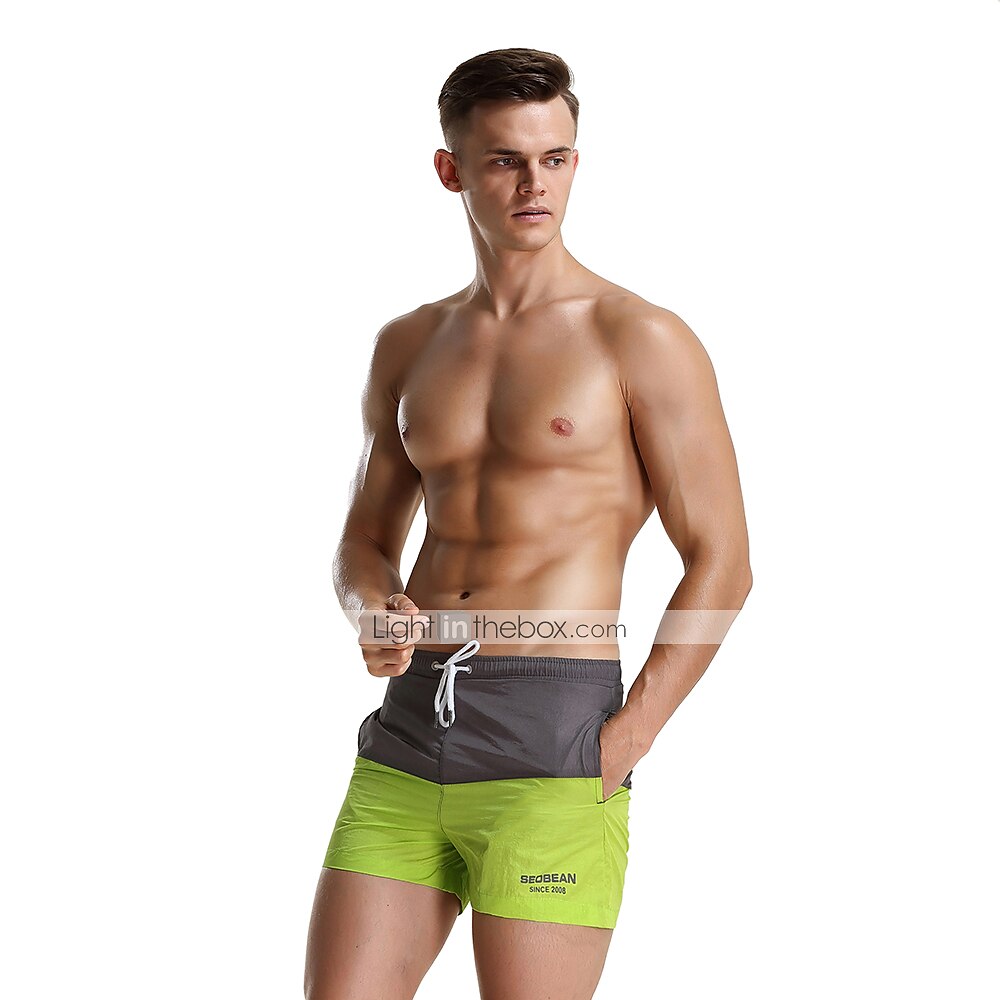 SEOBEAN® בגדי ריקוד גברים מכנסי שחייה מכנסי שורט בגדי ים ייבוש מהיר מכנסי גלישה בגד ים עם כיסים שרוך שחייה גלישה חוף ספורט מים טלאים אביב קיץ / מיקרו-אלסטי 2025 - $22.99 –P17