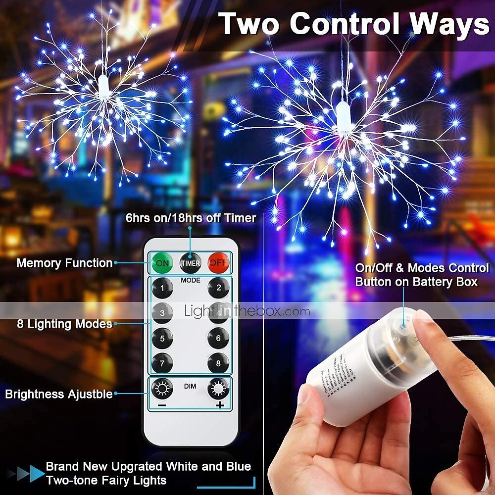 12.5cm String Lights 150 LEDs Warm White White Multi Color Creative Party Christmas Wedding Decoration AA Batteries Powered 2025 - $27.99 –P1