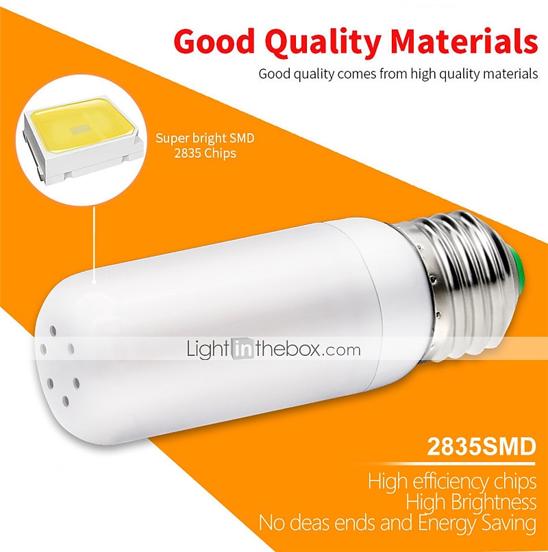 1 шт. Светодио дный эффект пламени огонь лампочки полная модель 5 вт e27 пламя лампы 78 светодиодов 85-265 в мерцающие хэллоуин рождество дом декратион 2026 - $21.99 –P1