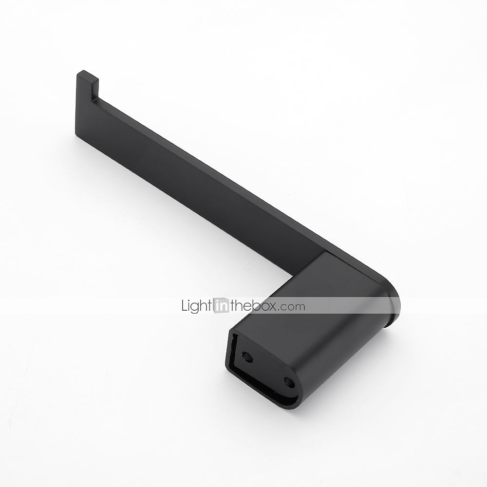 toalettpapirholder nytt design rustfritt stål malte overflater baderomshylle veggmontert matt sort 1stk 2025 - $36.99 –P4