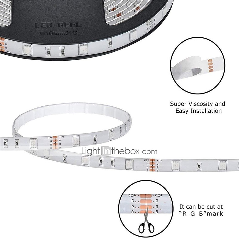 15M 3x5M WIFI Smart LED Light Strips Kit Waterproof RGB Tiktok Lights 450 LEDs 5050 Phone Controlled LED Strip KitTimer LED Tape LightWorks with Android iOS and Google Home 2025 - $63.99 –P10