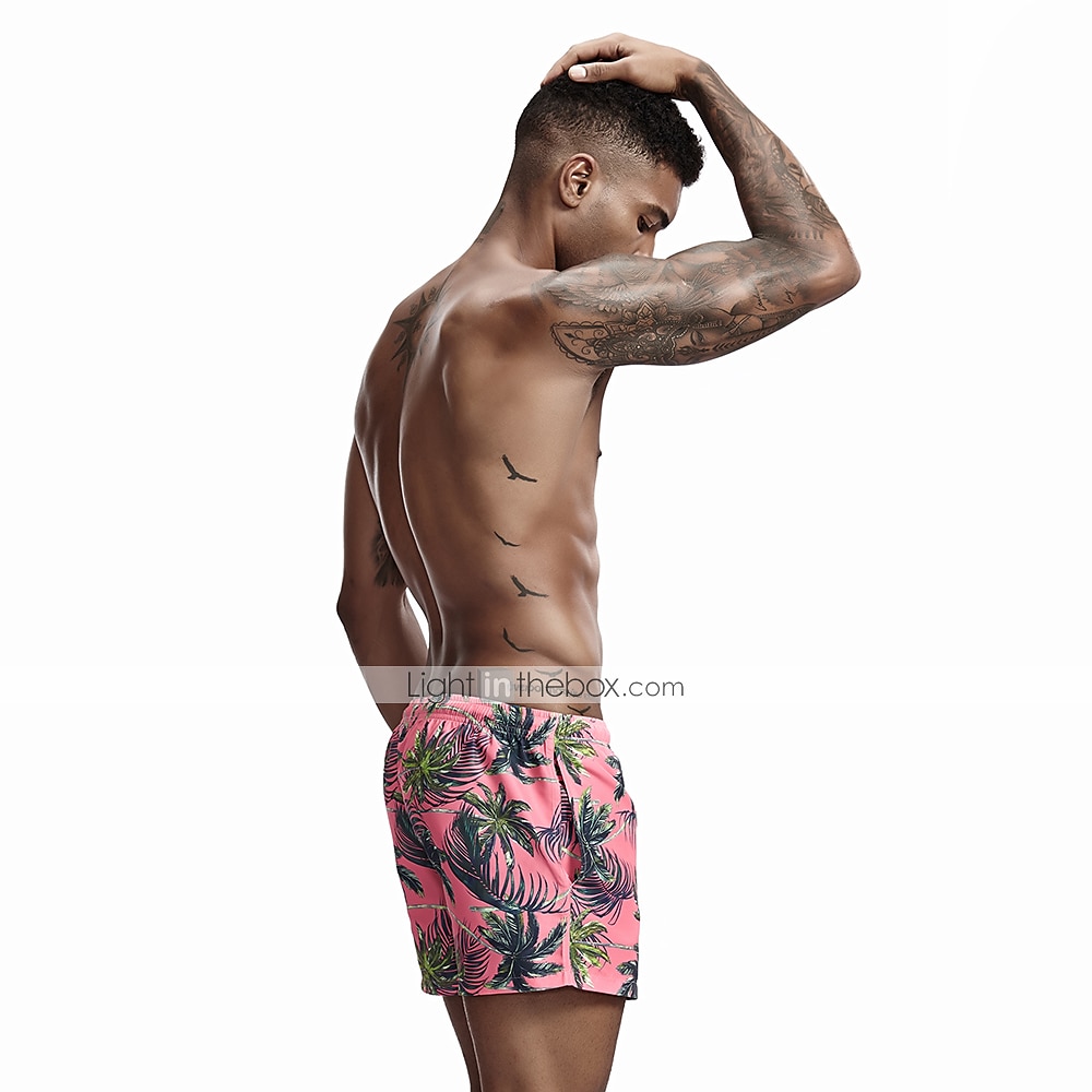 SEOBEAN® Herren Bademode Surfshorts Badehose Schwimmshorts kurz Rasche Trocknung Surfshorts Badeanzug Mit Taschen Kordelzug Schwimmen Surfen Strand Wassersport Bedruckt Frühling Sommer 2025 - $18.99 –P5