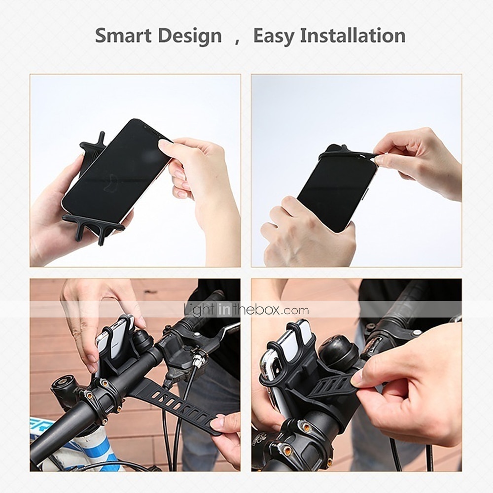 Silicone Bicycle Phone Holder Support For 4 - 6 inch Smartphone Holders Motorcycle Bike Handlebar Clip Stand GPS Mount Bracket4.7 2025 - $11.99 –P1