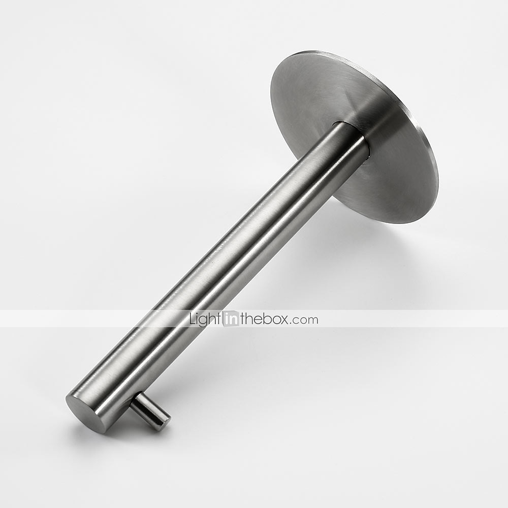 suport de hârtie igienică rotund, design nou, autoadeziv, din oțel inoxidabil, rulou de baie, raft de hârtie montat pe perete 1buc 2025 - $23.99 –P10
