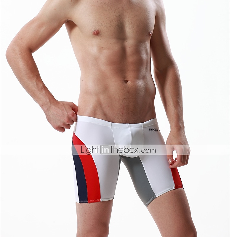 SEOBEAN® Per uomo Pantaloncini da mare Pantaloni Nuoto Surf Sport acquatici Costumi da bagno Traspirante Asciugatura rapida Comodo Chinlon Elastene Abbigliamento mare / Estate / Elasticizzato del 2026 a $16.49 –P6