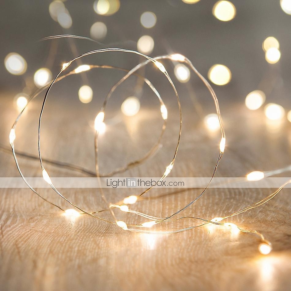 elegante festa di nozze ricevimento 10m 100led filo d'argento luci a led stringa - flessibile ghirlanda fata stringa bianco caldo per arredamento casa del 2025 a $12.99 –P6