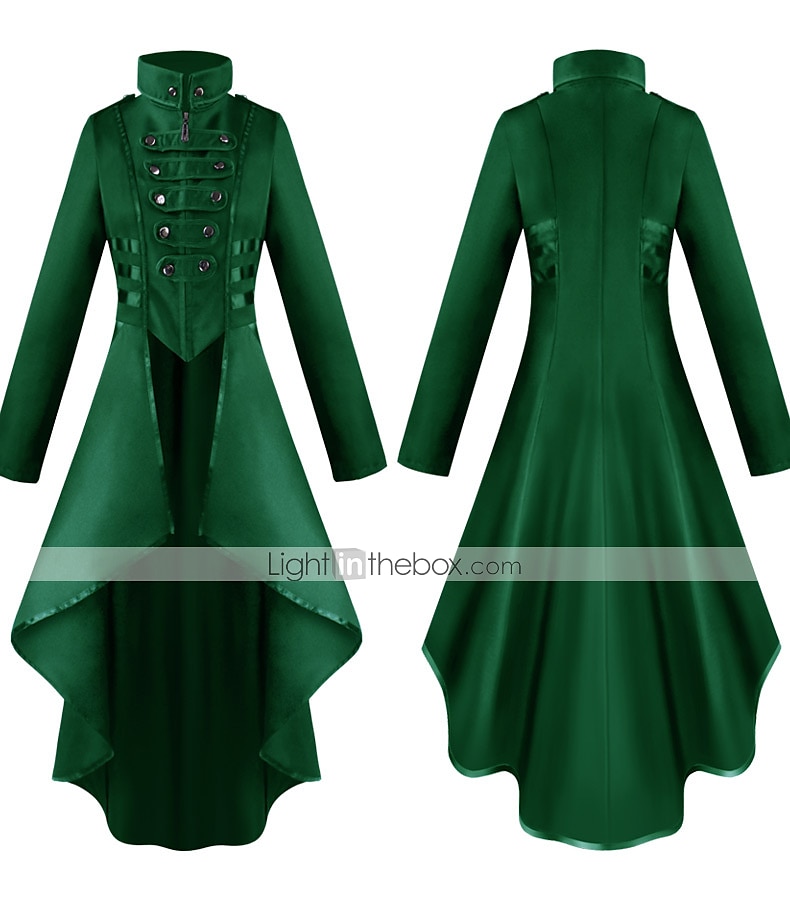 Punk & Gothic Middeleeuws Steampunk Jas Trenchcoat Overkleding Heks Pest dokter Wijd uitlopend Kostuum Dames Stoompunk Walpurgisnacht Halloween Carnaval Maskerade Feest Halloween Festival Volwassenen 2025 - $56.99 –P5