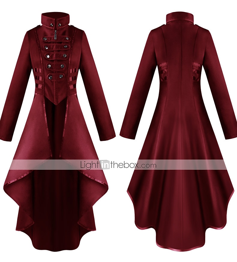 Punk & Gothic Middeleeuws Steampunk Jas Trenchcoat Overkleding Heks Pest dokter Wijd uitlopend Kostuum Dames Stoompunk Walpurgisnacht Halloween Carnaval Maskerade Feest Halloween Festival Volwassenen 2025 - $56.99 –P3