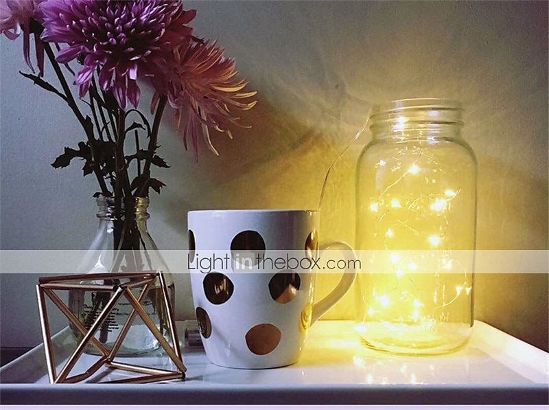 elegante festa di nozze ricevimento 10m 100led filo d'argento luci a led stringa - flessibile ghirlanda fata stringa bianco caldo per arredamento casa del 2025 a $12.99 –P4