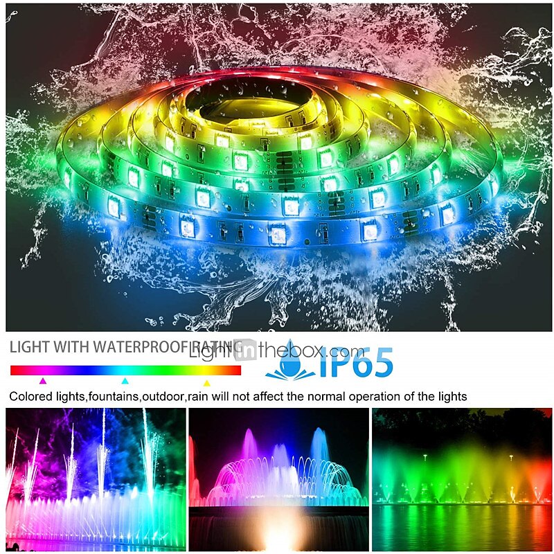 15M 3x5M WIFI Smart LED Light Strips Kit Waterproof RGB Tiktok Lights 450 LEDs 5050 Phone Controlled LED Strip KitTimer LED Tape LightWorks with Android iOS and Google Home 2025 - $63.99 –P15