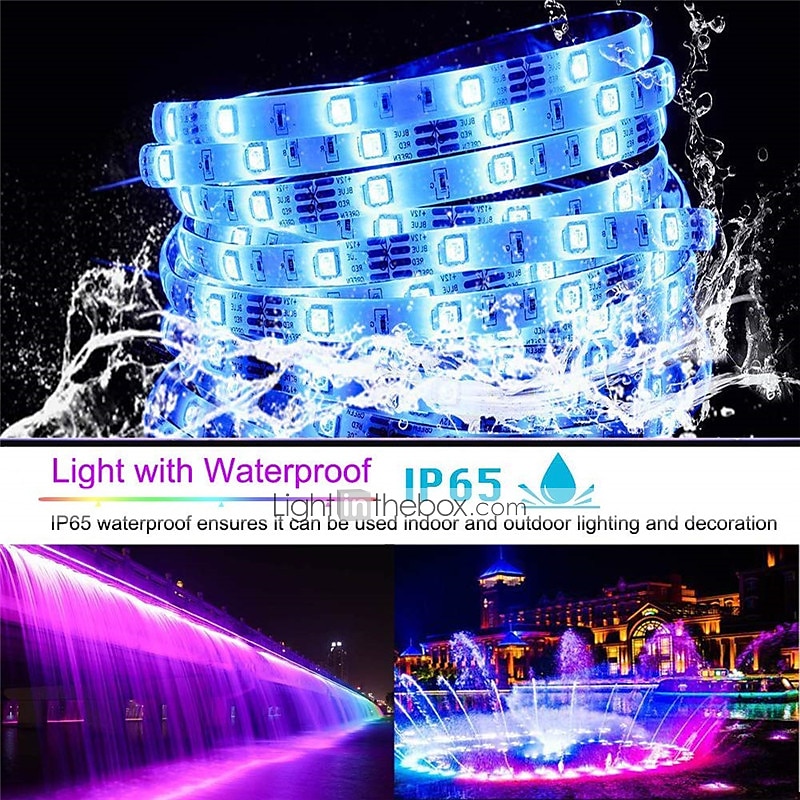 15M 3x5M WIFI Smart LED Light Strips Kit Waterproof RGB Tiktok Lights 450 LEDs 5050 Phone Controlled LED Strip KitTimer LED Tape LightWorks with Android iOS and Google Home 2025 - $63.99 –P13