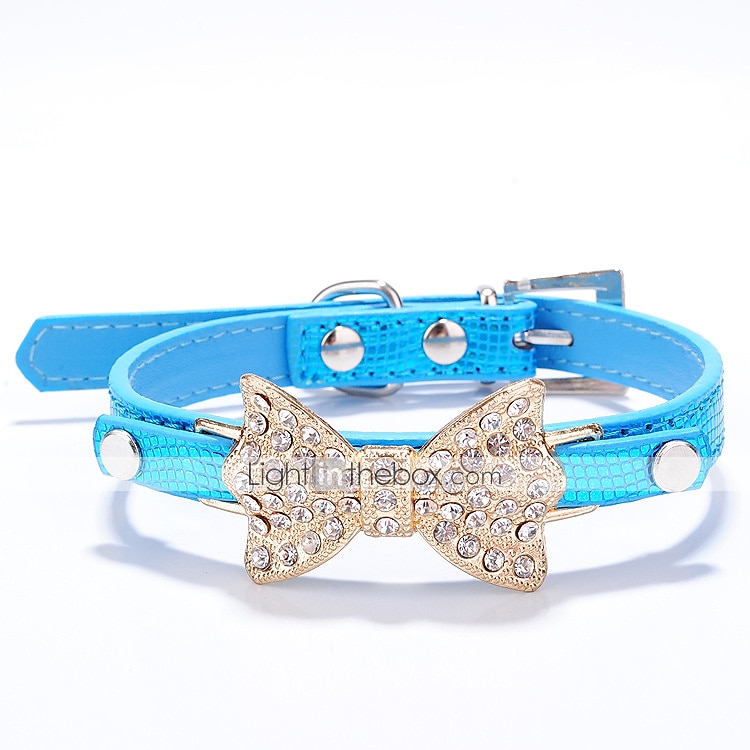 Gatto Cane Collari Ajustável / Retrattile Strass Fiocco del 2025 a $10.99 –P5