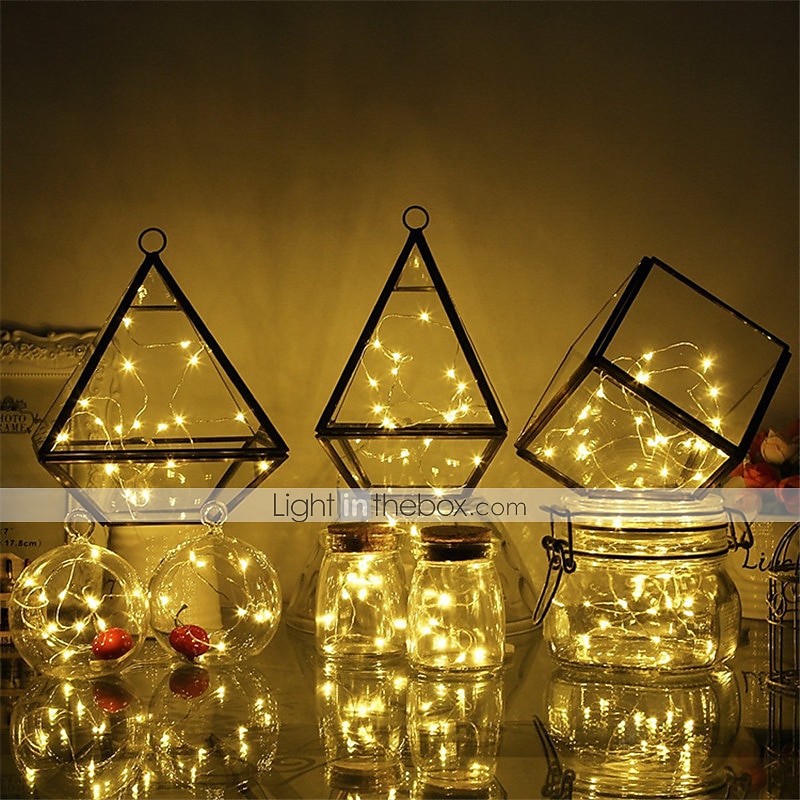 elegante festa di nozze ricevimento 10m 100led filo d'argento luci a led stringa - flessibile ghirlanda fata stringa bianco caldo per arredamento casa del 2025 a $12.99 –P1
