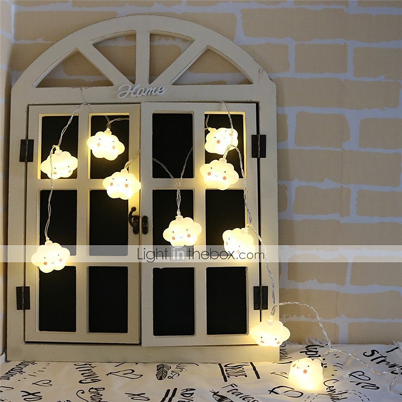 1,5m 3m ledet streng ferielys søt sky jul nyttårsfest dekor fe stringslys aa batteridrevet varm hvit xmas belysning 10leds 20leds 2025 - $7.99 –P2