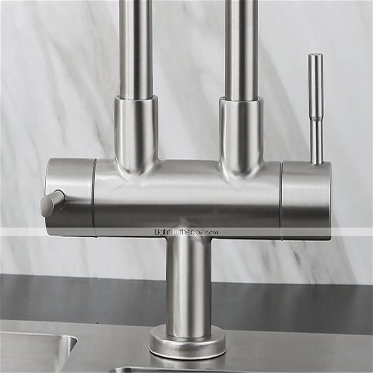 смеситель для кухни, нержавеющая сталь sus304, матовый никель, 2 режима, одна ручка, одно отверстие, стандартный носик, современные кухонные смесители 2026 - $89.99 –P3