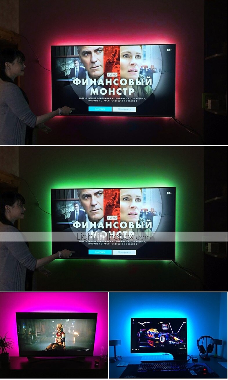 USB LED Strip Light with Remote Control RGB Flexible Strip Light Multicolor for Desk Decor Screen TV Background Lighting 2025 - $12.99 –P1