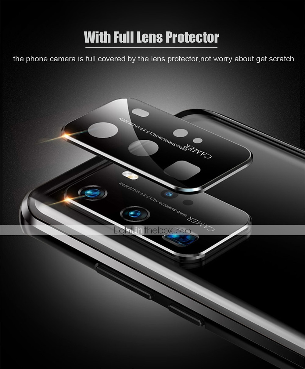 Magnetic Adsorption Tempered Glass Double Sided Case For Huawei P40 P30 Pro Lite Coque 360 Protective Cases with Carmera Lens Protector for Huawei Mate 30 20 Pro Nova 7i 6SE 2025 - $21.99 –P5