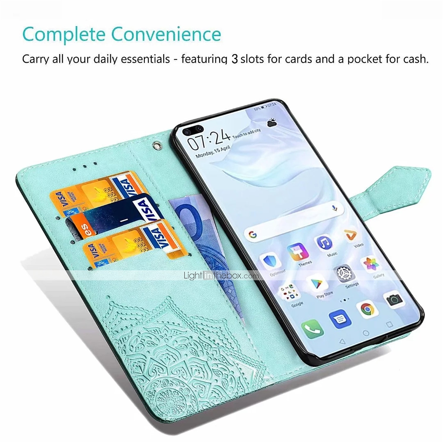 2025年 電話 ケース 用途 Huawei P40 P40 Pro P40ライト ウォレットカードケース スタンド付き フリップ ウォレット フラワー TPU PUレザー コレクション – $15.99 –P3