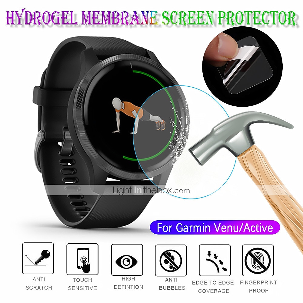 3 Pack Watch Screen Protector Compatible with Garmin Vivosmart 4 Venu Garmin Active Garmin Vivoactive 4 Vivoactive 4S Privacy Screen Protectors High Definition Shock Proof TPU Watch Accessories 2025 - NZ $15.49 –P1
