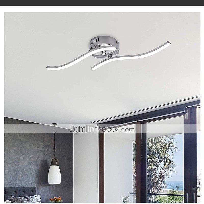 Zwei-Wellen-LED-Beleuchtung Wohnzimmer einfache moderne Wohnzimmer Deckenleuchte 12w 2026 - $117.99 –P1