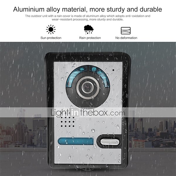 Wired 7 Inch Wire Video Doorphone Two to Two Video Intercom with Unlock Function 2025 - $254.39 –P9