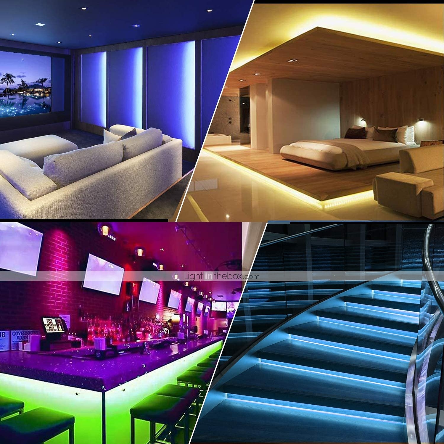 רצועת led רצועת 2 מטר עמיד למים רצועות תאורה LED rgb טיקטוק רצועת תא סוללה aa תיבת סוללה מיני בקר 3 מפתחות מופעל על סוללה רב צבעים 2025 - $17.99 –P1