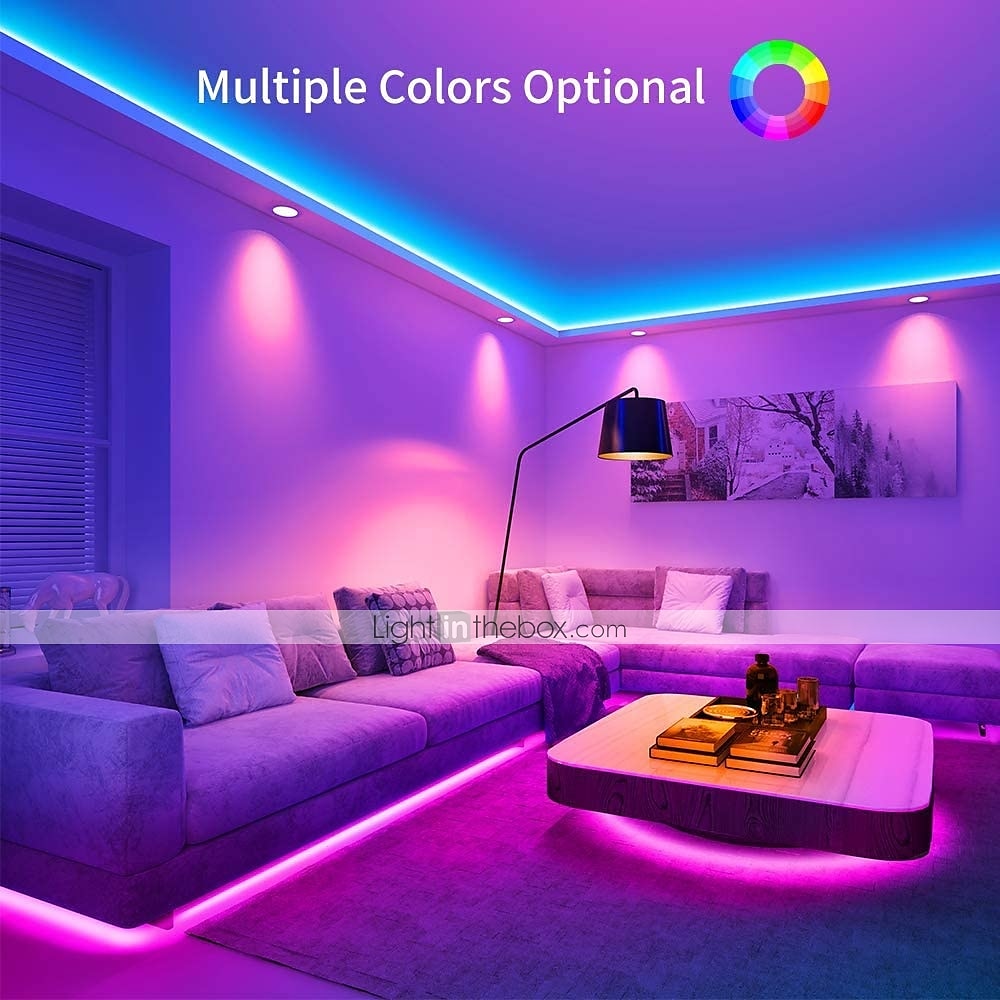2025年 zdm 65ft 4x 5メートル音楽同期ハッピーマルチカラーライトストリップ2835 rgb ledフレキシブルライトストリップ20キーirコントローラーオプションアダプターキットdc12v コレクション – $38.99 –P13