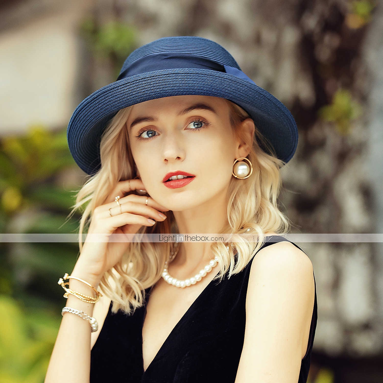 chapeaux élégants en polyester avec nœud papillon 1pc casque décontracté de 2025 ? $27.99 –P11