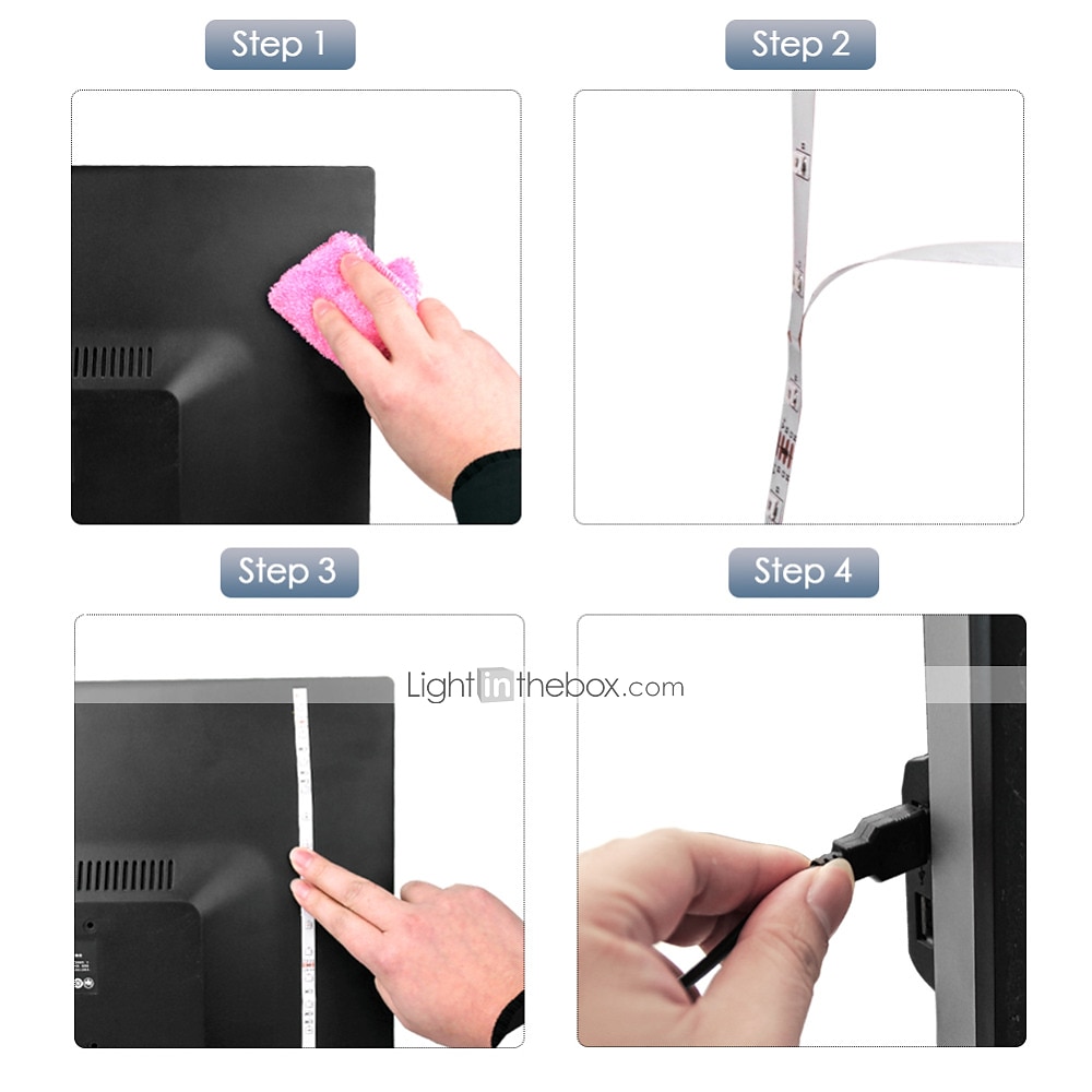 USB LED Strip Light with Remote Control RGB Flexible Strip Light Multicolor for Desk Decor Screen TV Background Lighting 2025 - $12.99 –P6