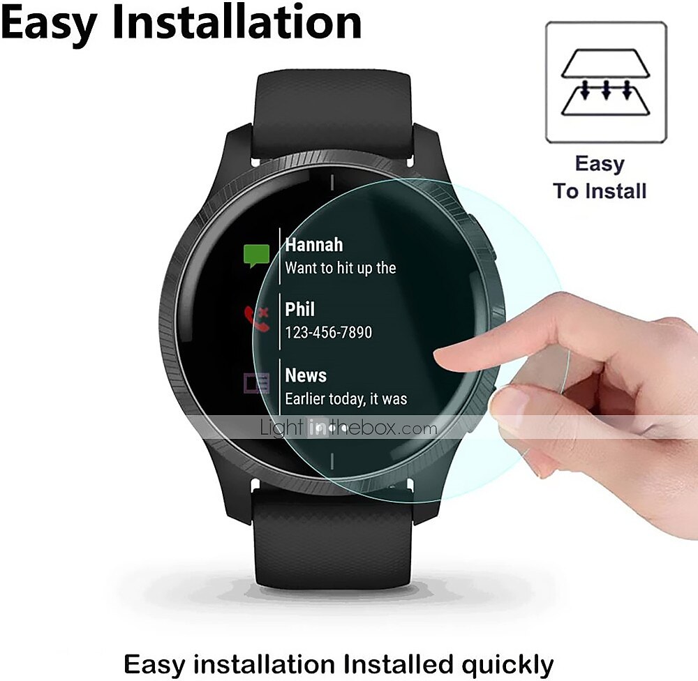 3 Pack Watch Screen Protector Compatible with Garmin Vivosmart 4 Venu Garmin Active Garmin Vivoactive 4 Vivoactive 4S Privacy Screen Protectors High Definition Shock Proof TPU Watch Accessories 2025 - NZ $15.49 –P2