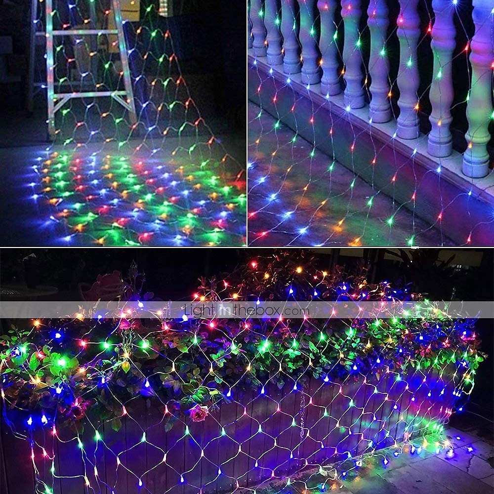 luci nette a led 3m x 2m 200 luci nette a led luci per tende luci rete da pesca bianco caldo bianco blu multicolore albero di natale festa di decorazione della casa viola blu bianco caldo multi del 2025 a $24.99 –P12