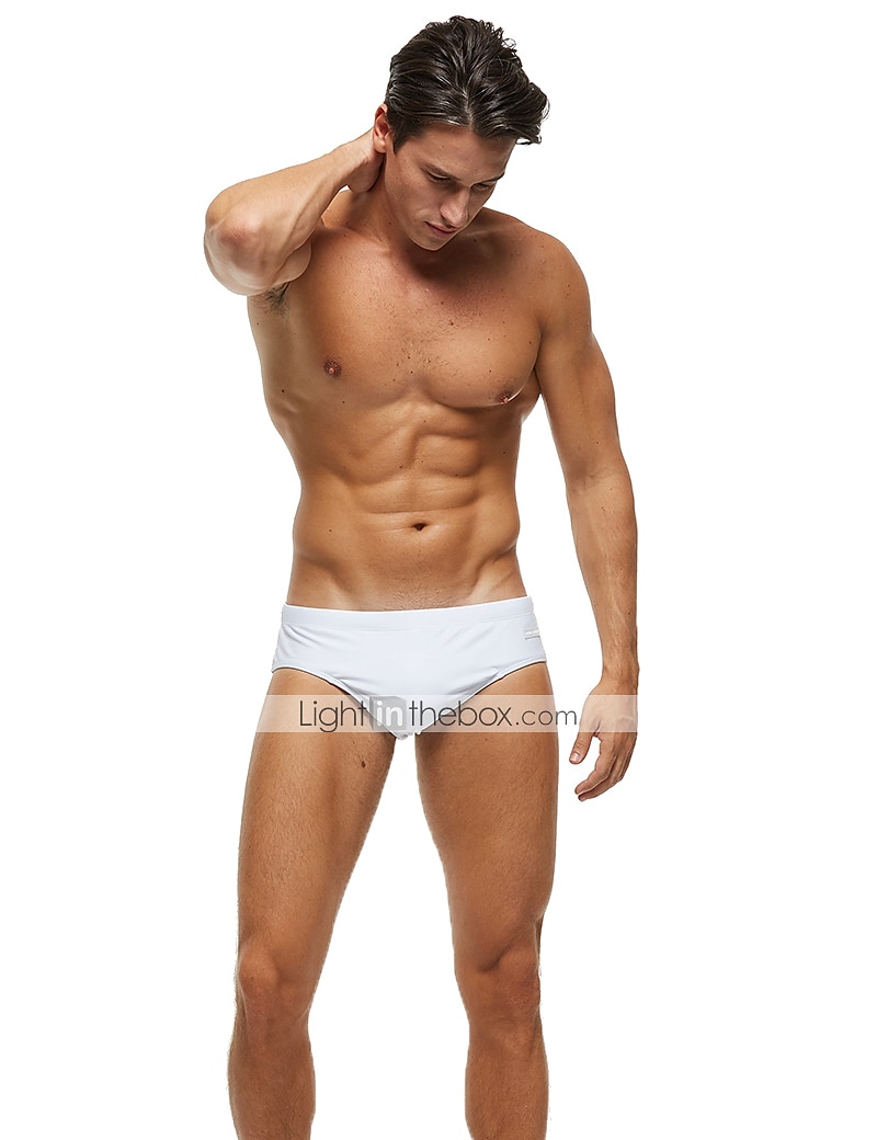 Miesten Uimashortsit Uimahousut Brief-uimahousut Spandex Alaosat Hengittävä Nopea kuivuminen Mikrojoustava 2 in 1 Kurenauha - Uinti Lainelautailu Hiekkaranta Vesiurheilu Yhtenäinen Kevät Kesä 2025 - $16.49 –P8