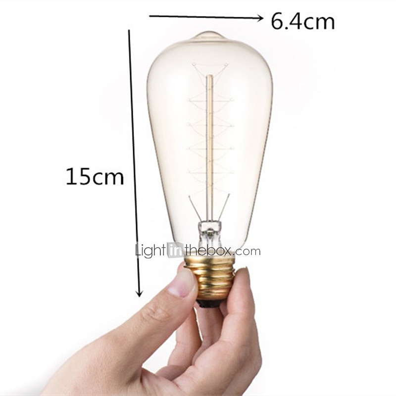 6pcs / 4pcs 40 w e26 / e27 st64 warmweiß retro / kreativ / dimmbar glühbirne vintage edison glühbirne 220-240 v 2026 - $41.25 –P2