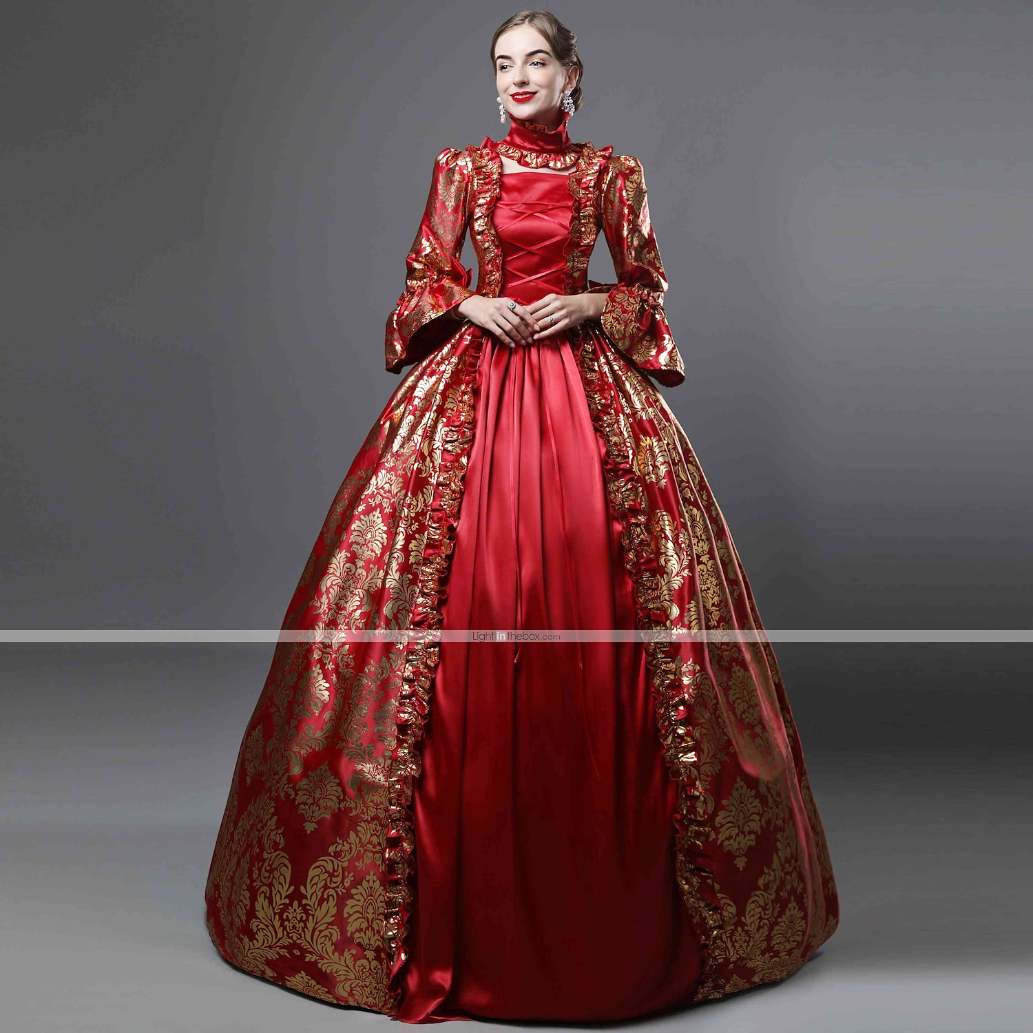 Rokoko Viktorianisch Cocktailkleid Lange Länge Kleid Partykostüm Maskerade Übergröße Normal Gedicht Übergrössen Ballkleid Kostüm Damen königlich Party Abschlussball Karneval von Venedig Kleid 2026 - $138.99 –P18