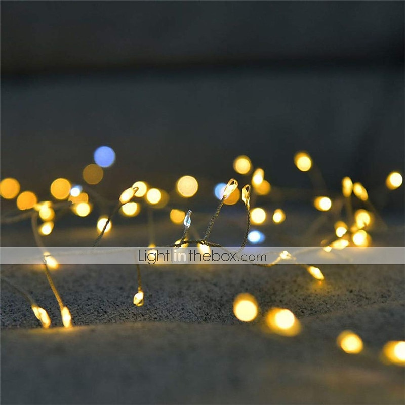 2m 100leds חוט נחושת אורות חזיז פיות זר אור למסיבת חתונת חלון חג המולד תפאורה לבנה חמה מופעלת על סוללה (מגיעה ללא סוללה) 2025 - $17.49 –P4